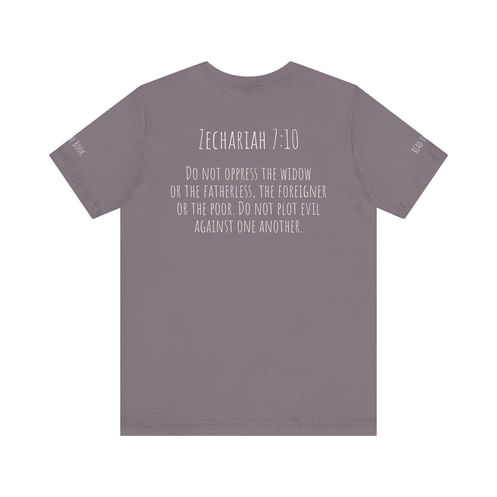 Zechariah 7:10 Unisex Jersey Short Sleeve Tee