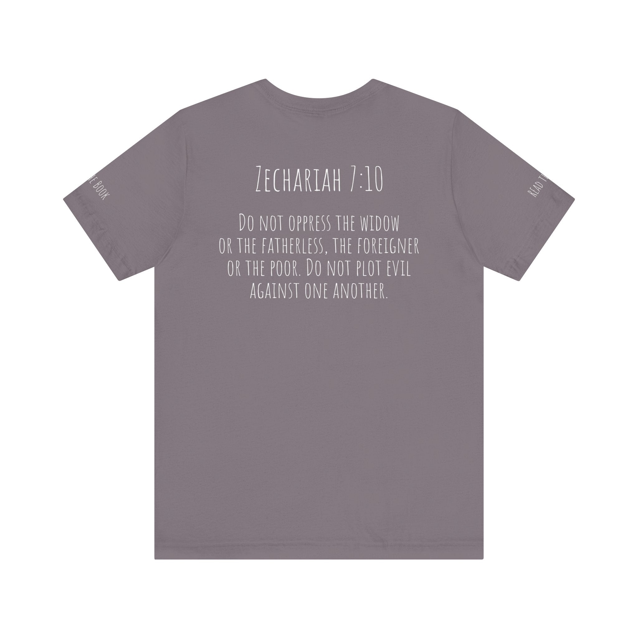 Zechariah 7:10 Unisex Jersey Short Sleeve Tee