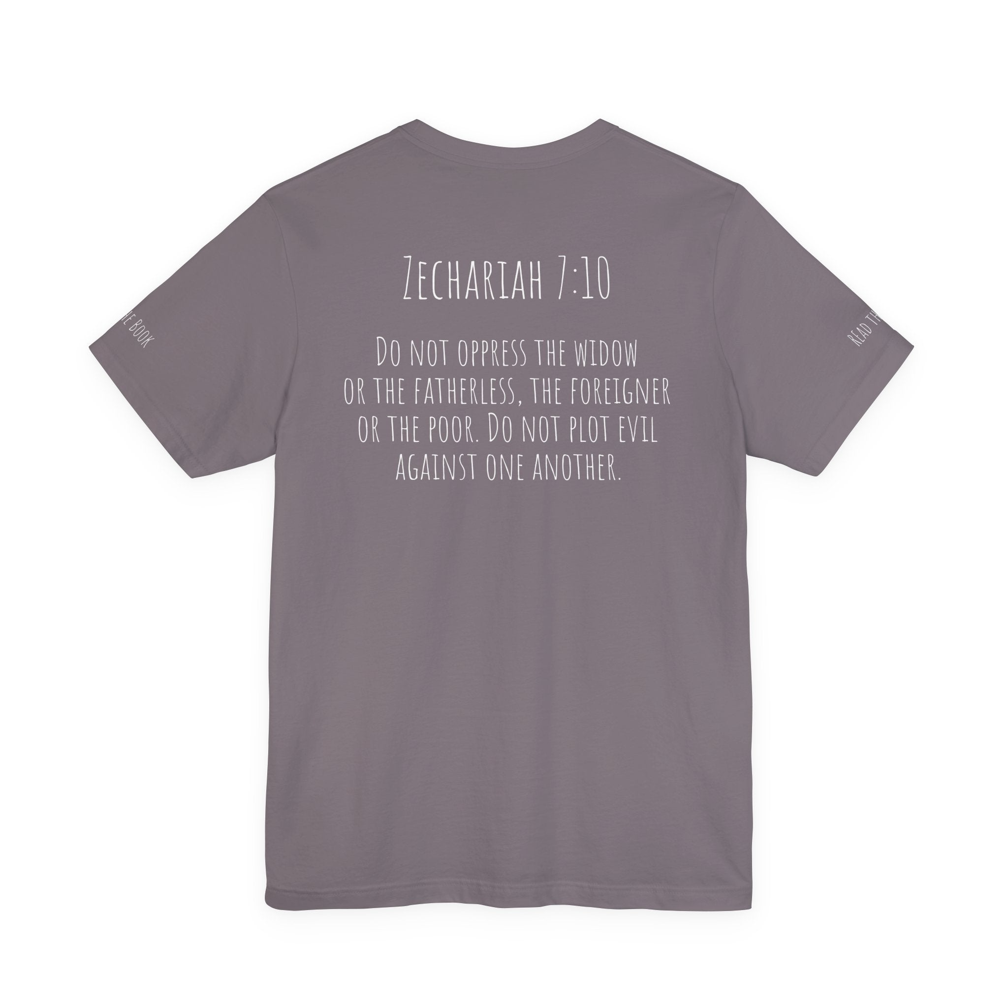 Zechariah 7:10 Unisex Jersey Short Sleeve Tee