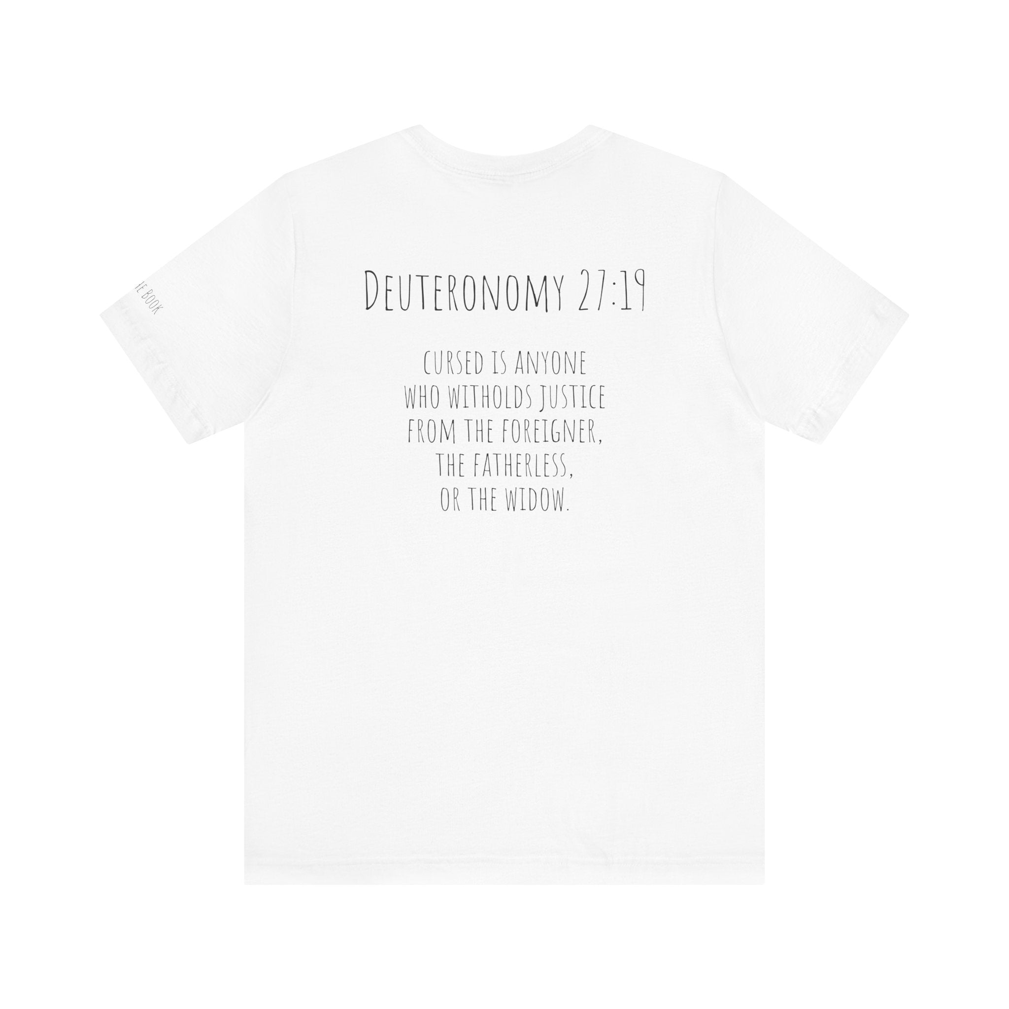 Deuteronomy 27:19 Unisex Jersey Short Sleeve Tee