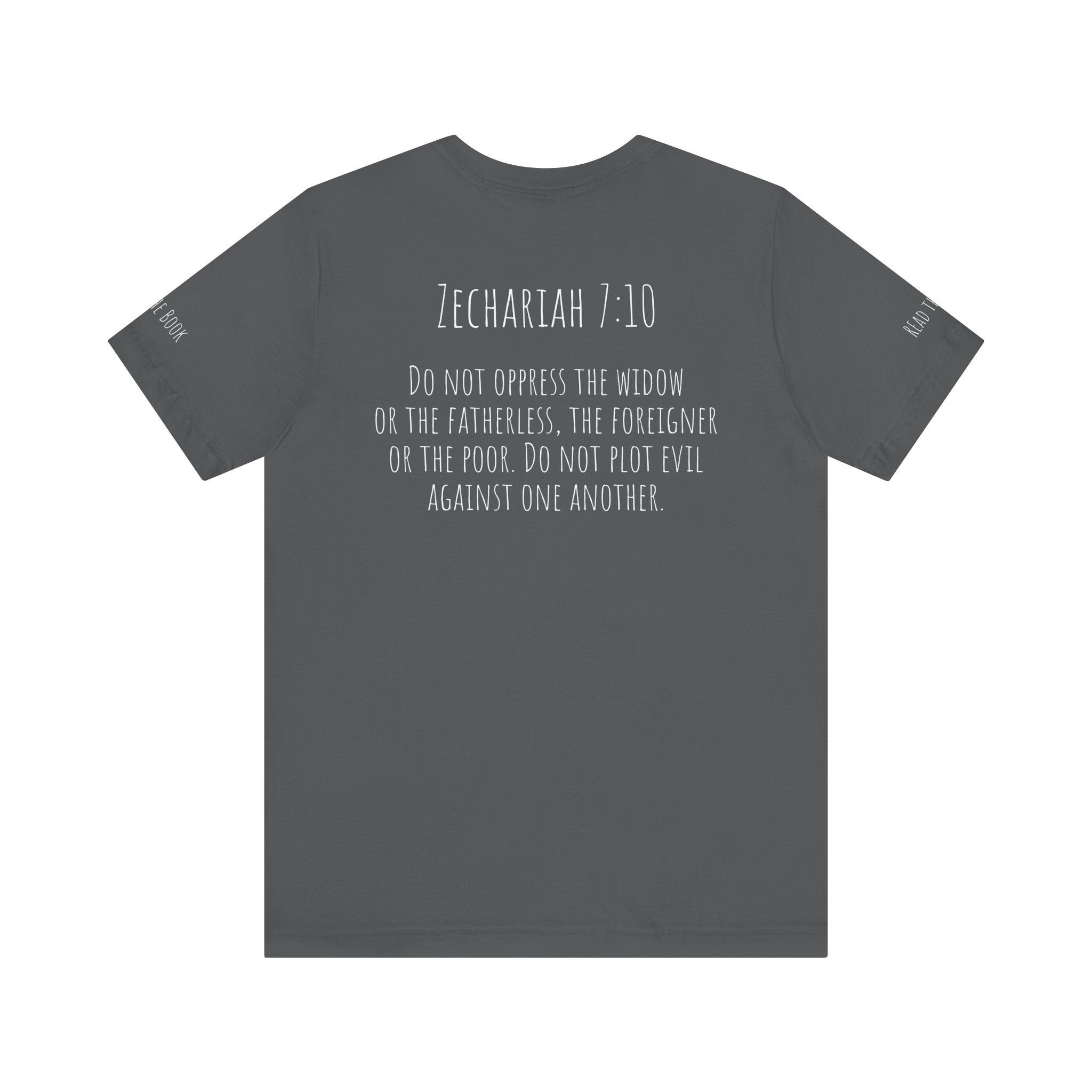 Zechariah 7:10 Unisex Jersey Short Sleeve Tee