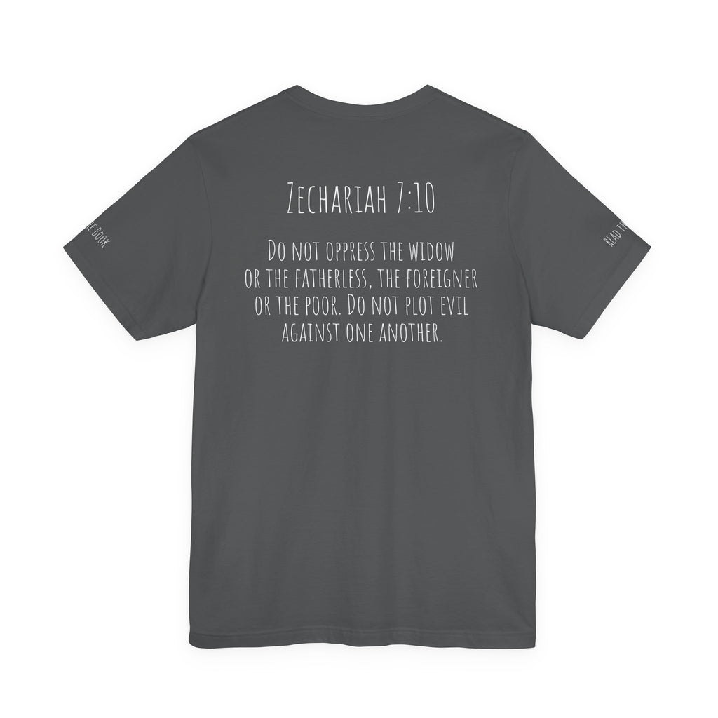 Zechariah 7:10 Unisex Jersey Short Sleeve Tee