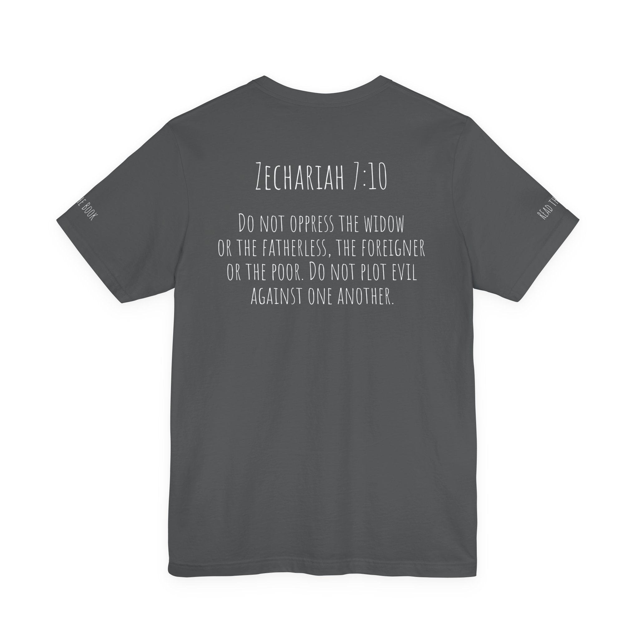 Zechariah 7:10 Unisex Jersey Short Sleeve Tee