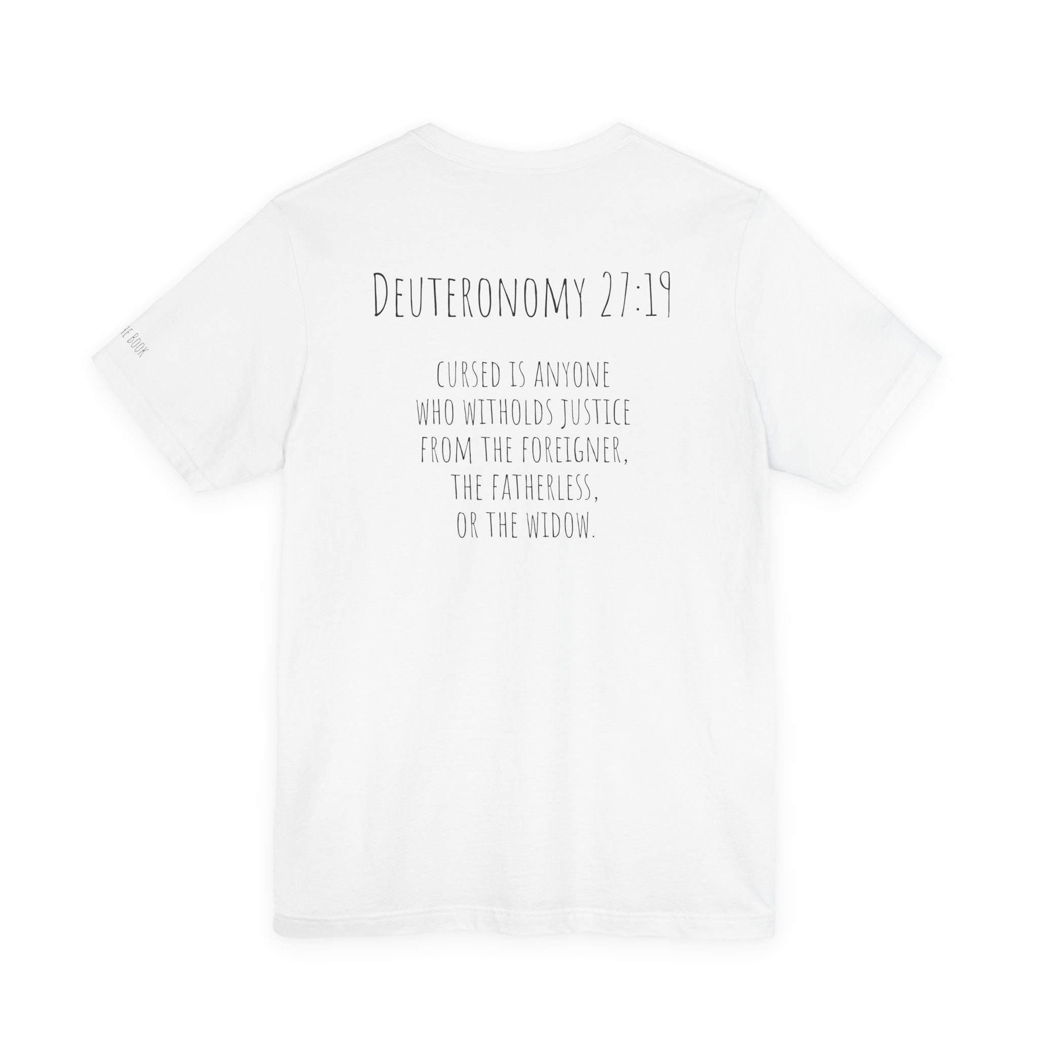 Deuteronomy 27:19 Unisex Jersey Short Sleeve Tee